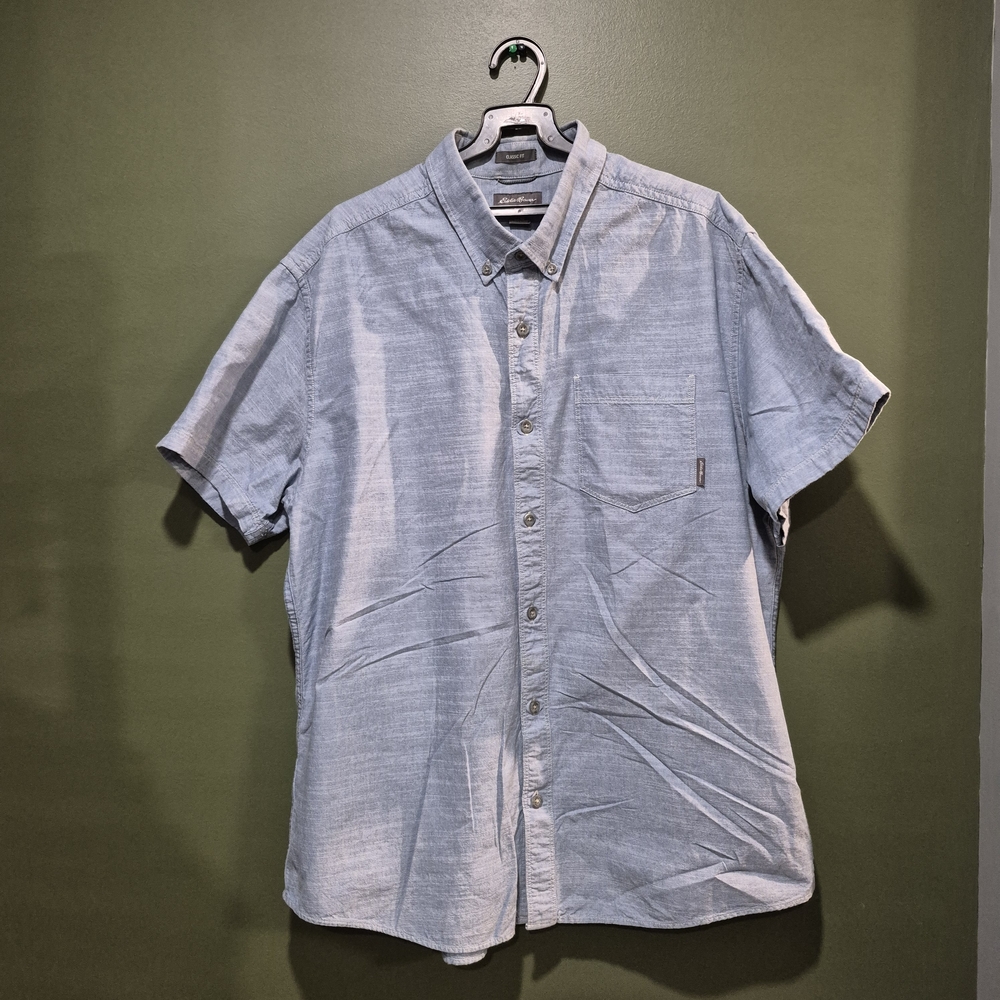 Eddie Bauer Light Blue Casual Button-Down Shirt